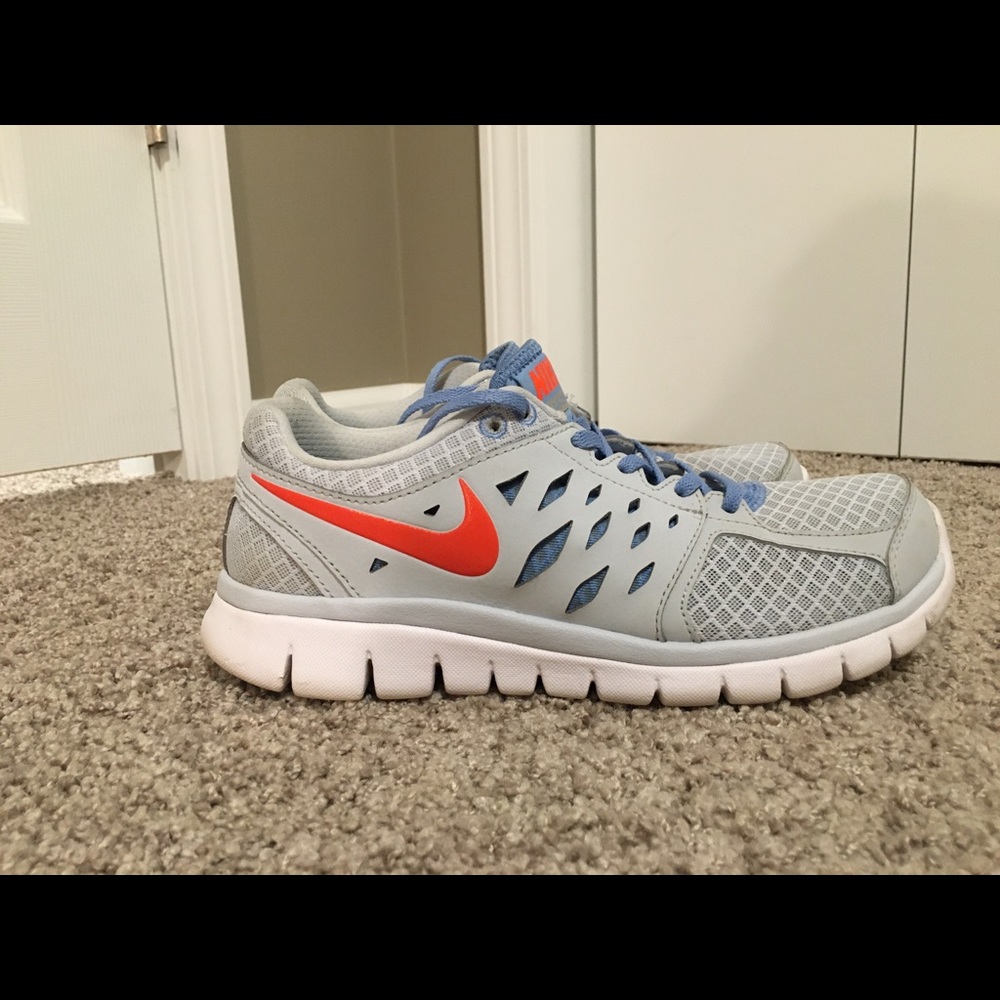 Light blue nike running shoes